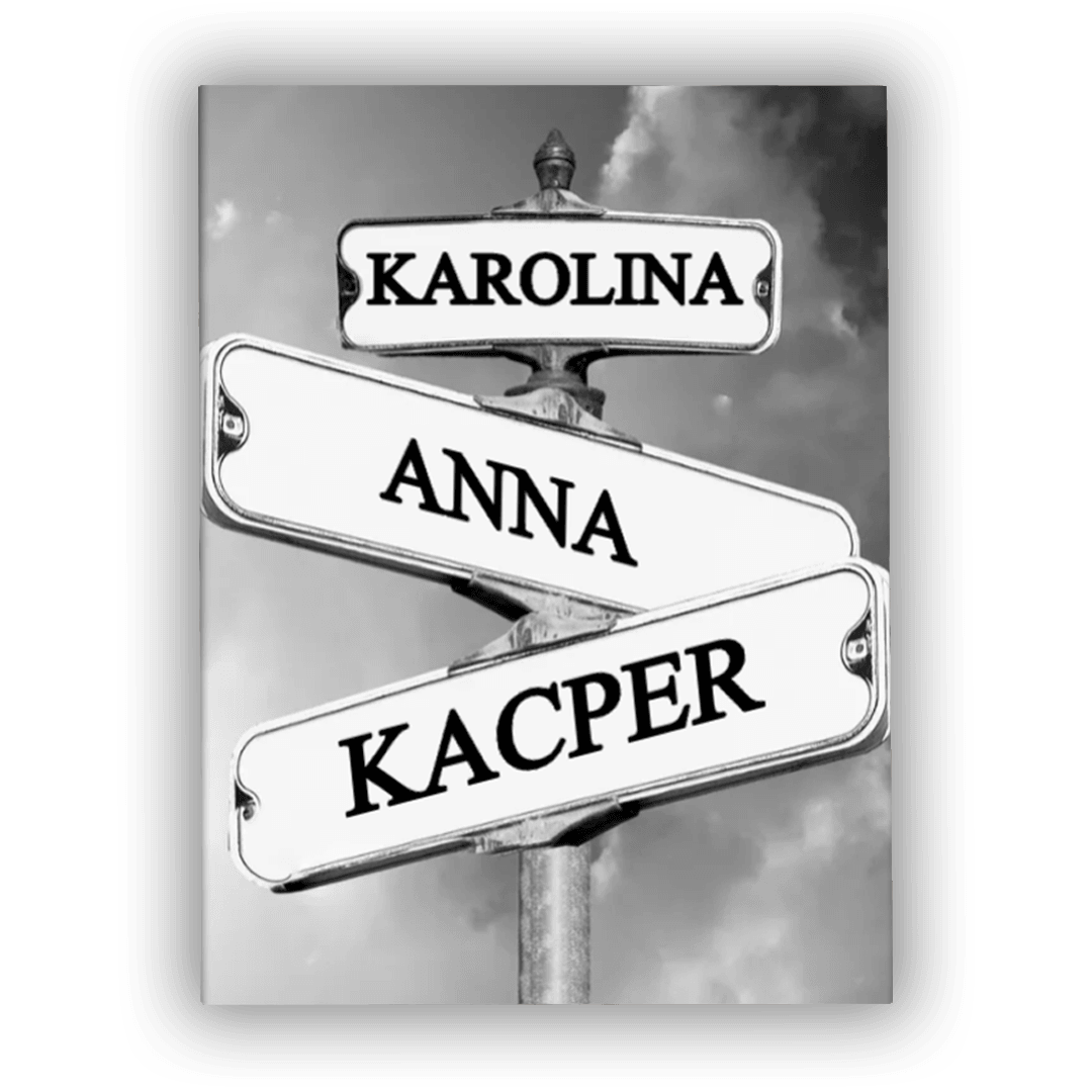 Personalizowany Obraz na płótnie na Dzień Matki - znak drogowy - Mejkmi - Personalizowane Prezenty Dla Twoich Bliskich!