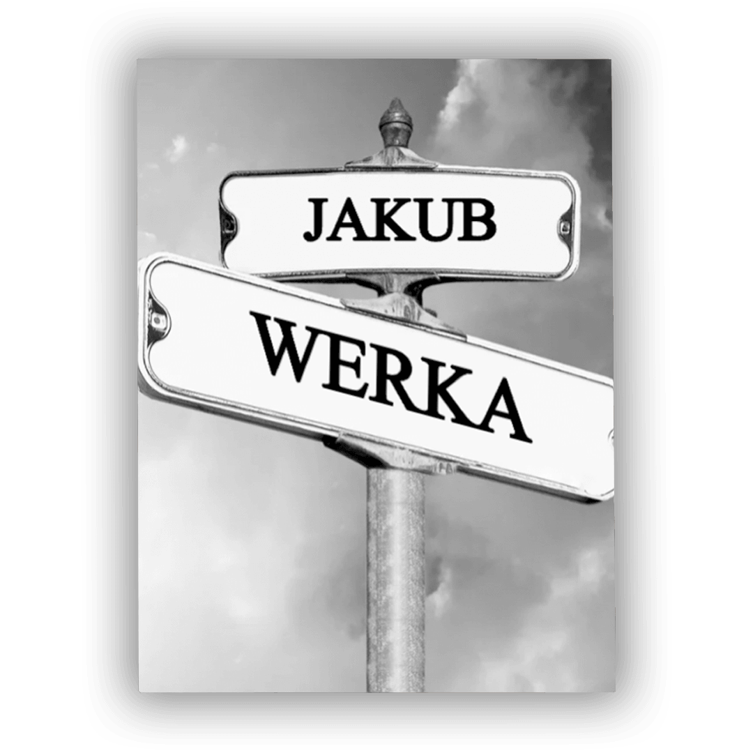 Personalizowany Obraz na płótnie na walentynki - znak drogowy - Mejkmi - Personalizowane Prezenty Dla Twoich Bliskich!