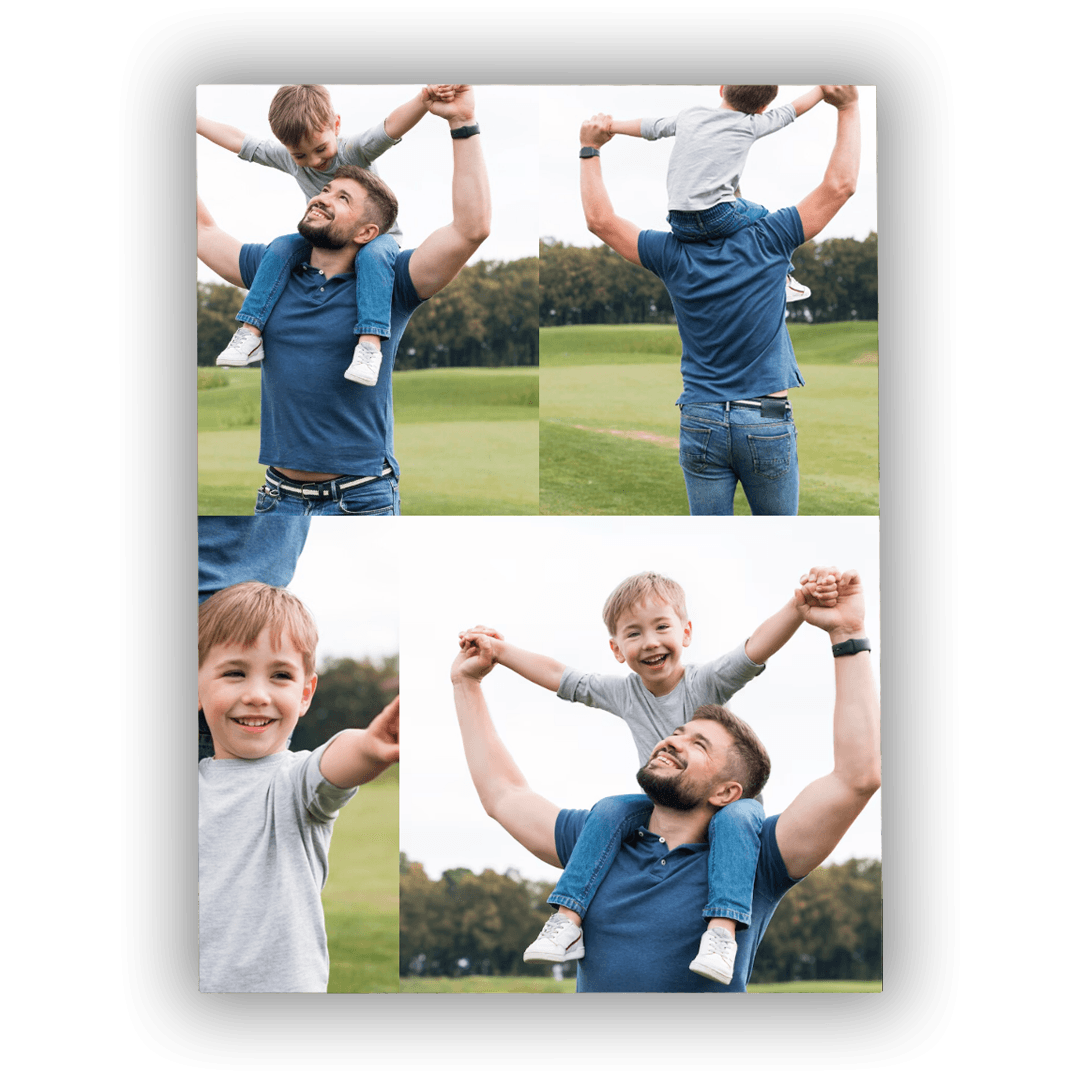 Obraz na płótnie kolaż zdjęć na Dzień Ojca - Mejkmi - Personalizowane Prezenty Dla Twoich Bliskich!