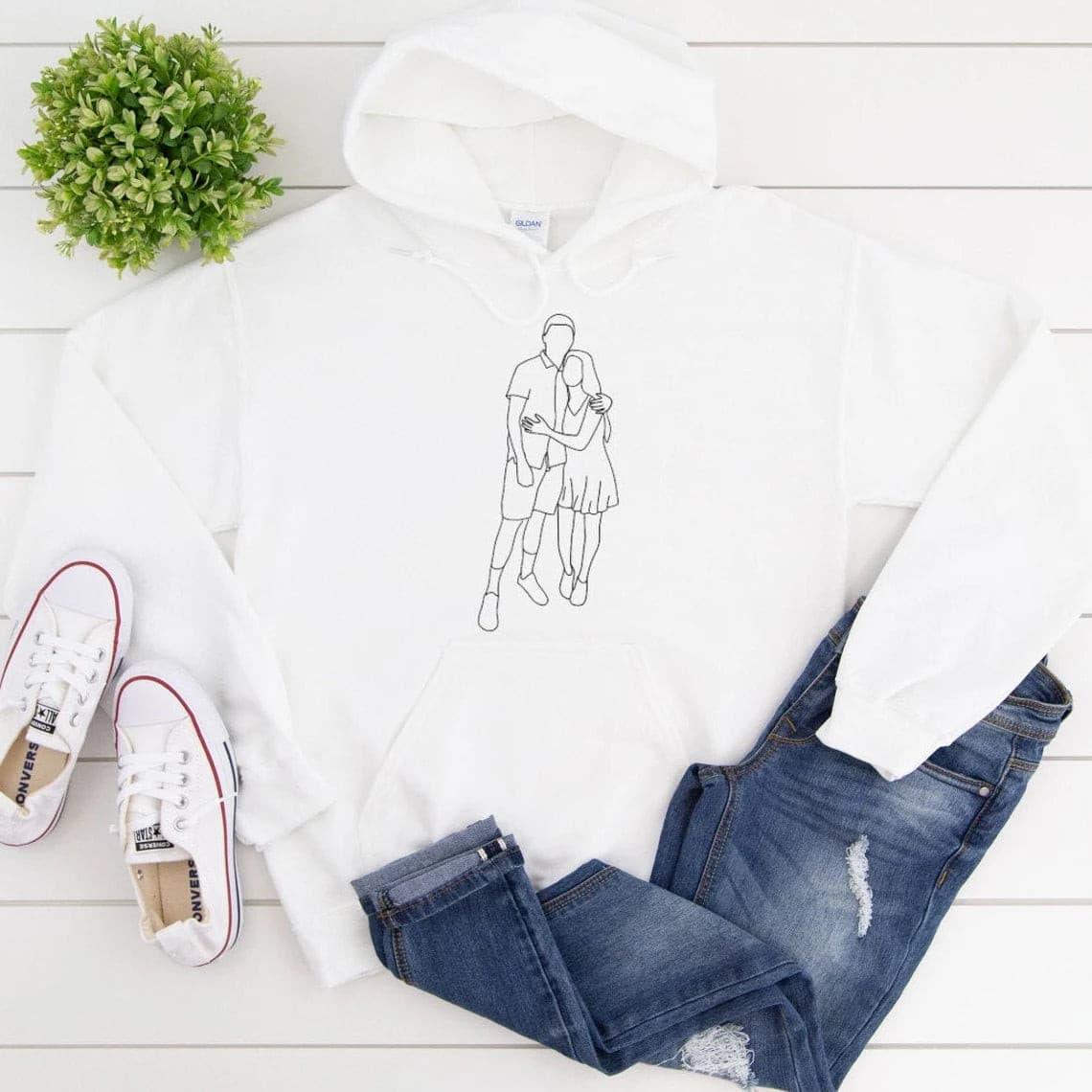 Bluza z kapturem z Twoim zdjęciem zamienionym w rysunek nadruk - Mejkmi - Personalizowane Prezenty Dla Twoich Bliskich!