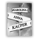 Personalizowany Obraz na płótnie na Dzień Matki - znak drogowy - Mejkmi - Personalizowane Prezenty Dla Twoich Bliskich!