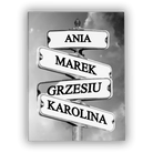 Personalizowany Obraz na płótnie na Dzień Ojca - znak drogowy - Mejkmi - Personalizowane Prezenty Dla Twoich Bliskich!