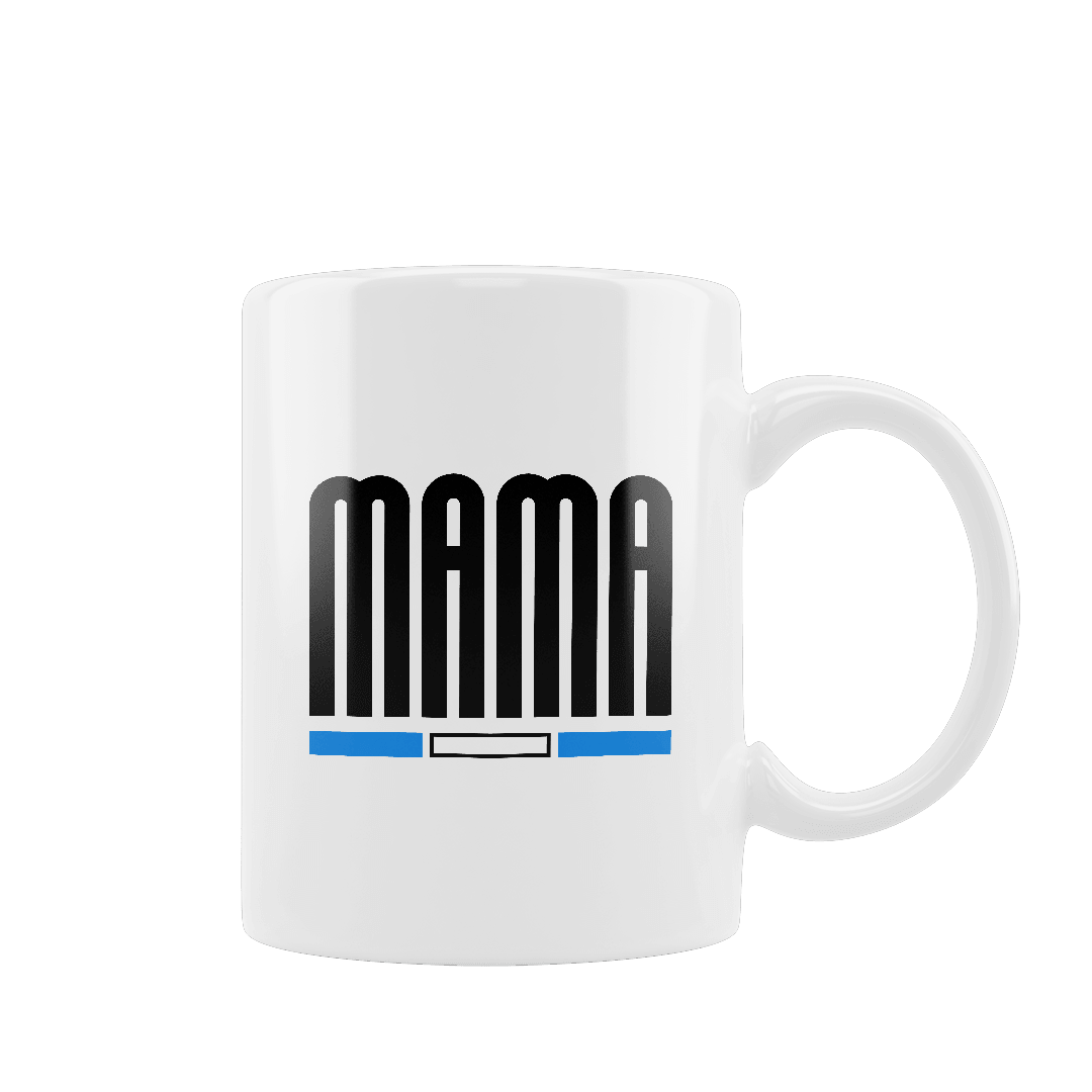 Kubek z Napisem "Mama - Wysoki Napis" - Mejkmi - Personalizowane Prezenty Dla Twoich Bliskich!