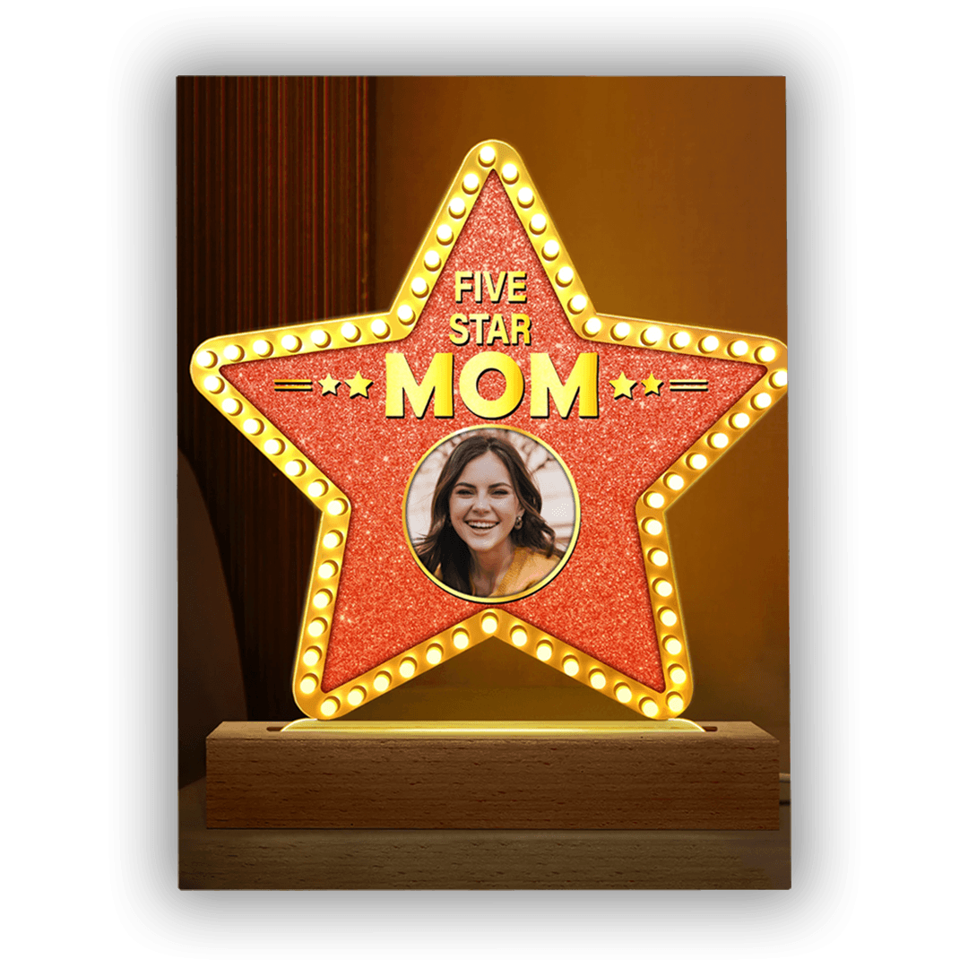 Personalizowany Obraz na płótnie five star mom dla mamy - Mejkmi - Personalizowane Prezenty Dla Twoich Bliskich!