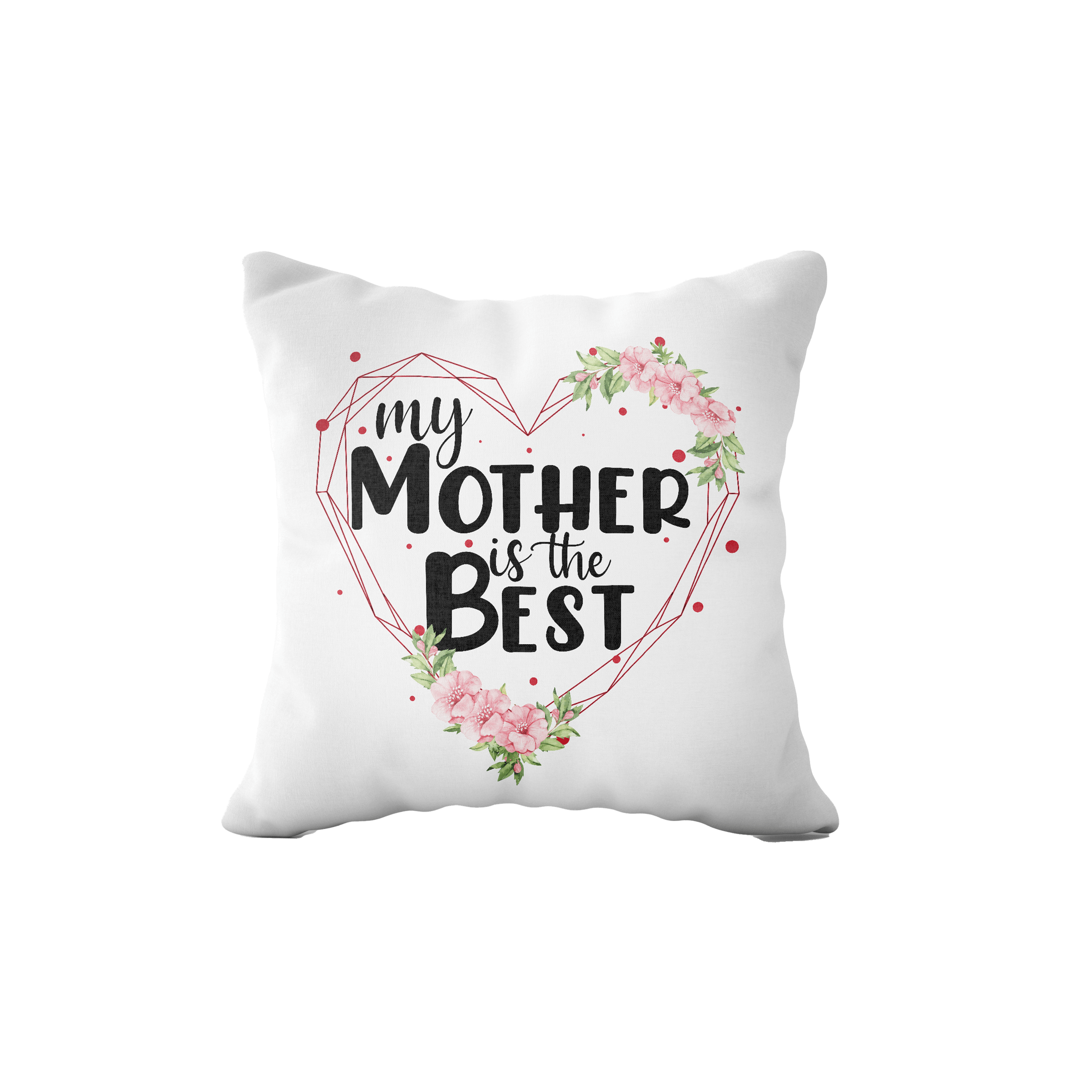 Poduszka z Napisem "My Mother is The Best" - Mejkmi - Personalizowane Prezenty Dla Twoich Bliskich!